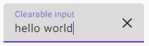 Text Input with clearing feature using Angular Material