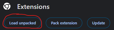 Chrome Extensions Load Unpacked