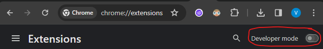 Chrome Extensions Turn On Developer Mode