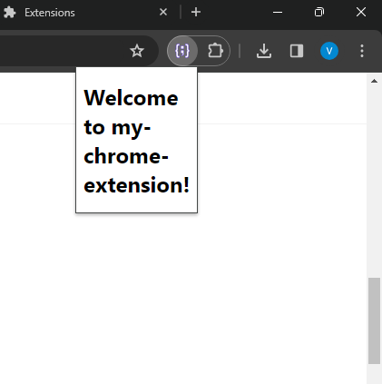 Your First Chrome Extension Result